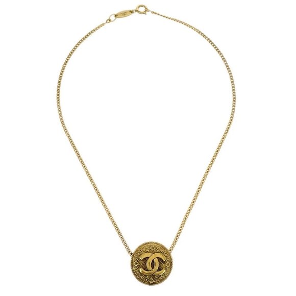 Chanel Gold Medallion Chain Pendant Necklace 1982/3223 165834 - Picture 1 of 8